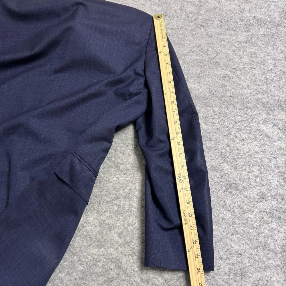 Peter Millar Blazer Mens 42R Blue Wool 2 Button Sport Coat Jacket Career *